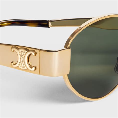 celine eyewear ovale sonnenbrille triomphe metal 01|Céline .